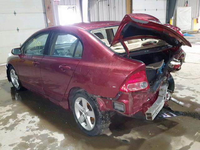 2HGFA16928H523743 - 2008 HONDA CIVIC EXL RED photo 3