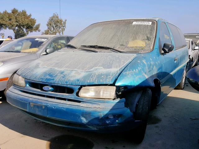 2FMDA5140SBA15656 - 1995 FORD WINDSTAR W BLUE photo 2