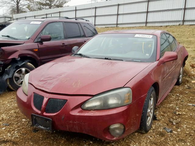 2G2WS522341260309 - 2004 PONTIAC GRAND PRIX MAROON photo 2