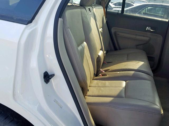 2FMDK3JC9ABA48680 - 2010 FORD EDGE SEL WHITE photo 6