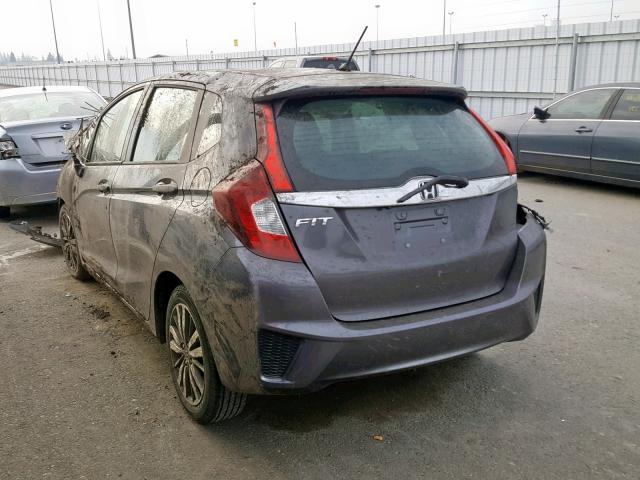 3HGGK5H86FM749439 - 2015 HONDA FIT EX GRAY photo 3