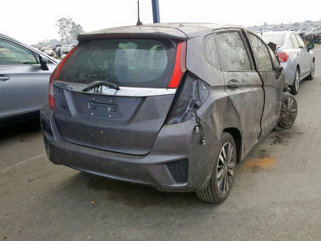 3HGGK5H86FM749439 - 2015 HONDA FIT EX GRAY photo 4