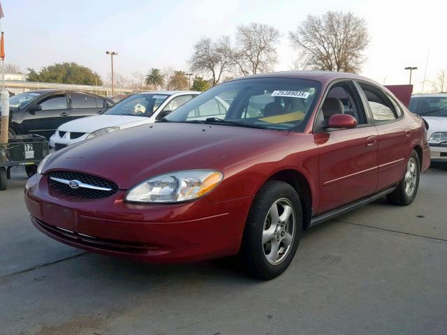 1FAFP55U92G181212 - 2002 FORD TAURUS SES BURGUNDY photo 2