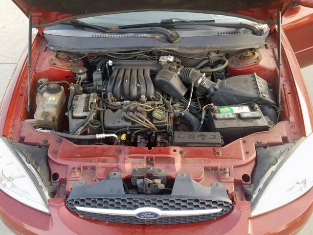 1FAFP55U92G181212 - 2002 FORD TAURUS SES BURGUNDY photo 7