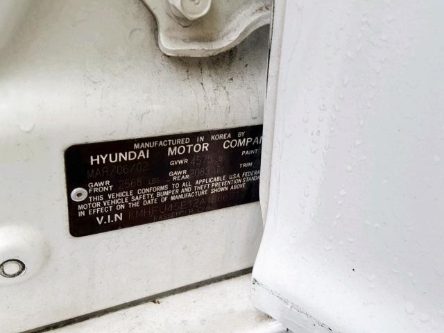 KMHFU45E12A186621 - 2002 HYUNDAI XG 350 WHITE photo 10