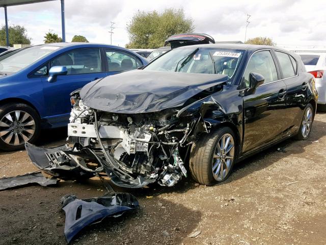 JTHKD5BH2C2121357 - 2012 LEXUS CT 200 BLACK photo 2