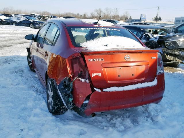 3N1AB6APXBL719326 - 2011 NISSAN SENTRA 2.0 BURGUNDY photo 3