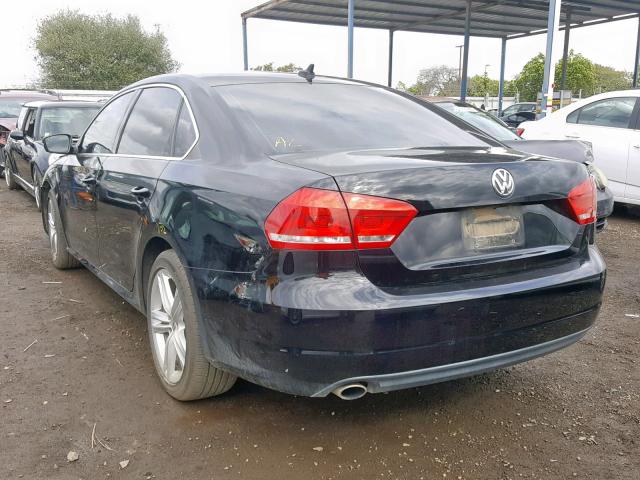 1VWBT7A30EC051728 - 2014 VOLKSWAGEN PASSAT SE BLACK photo 3