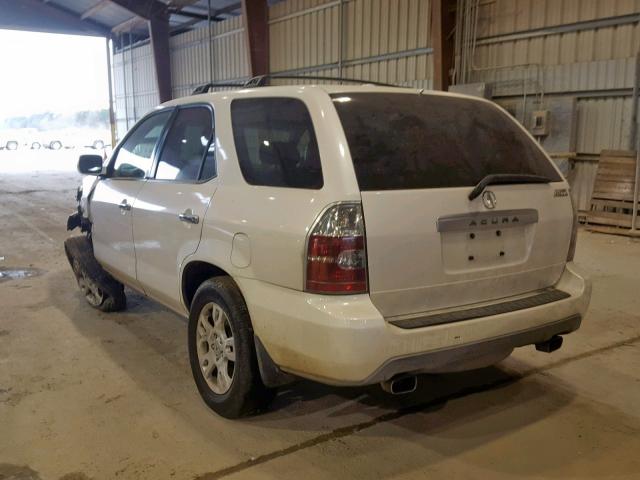 2HNYD18645H544102 - 2005 ACURA MDX TOURIN WHITE photo 3