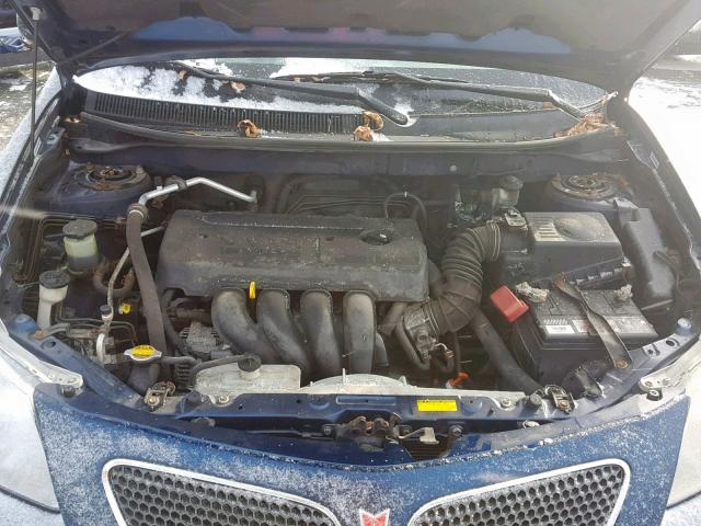 5Y2SL66845Z473323 - 2005 PONTIAC VIBE BLUE photo 7