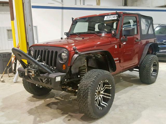 1J4AA2D1XBL543464 - 2011 JEEP WRANGLER S BURGUNDY photo 2