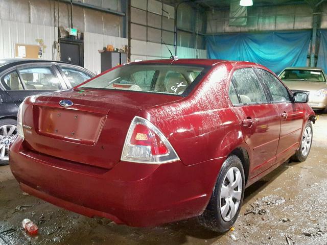 3FAHP06Z47R140766 - 2007 FORD FUSION S RED photo 4