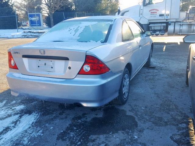 1HGEM22184L028159 - 2004 HONDA CIVIC DX V SILVER photo 4