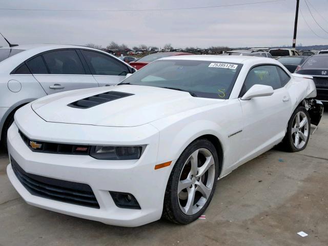 2G1FK1EJ8F9215113 - 2015 CHEVROLET CAMARO 2SS WHITE photo 2