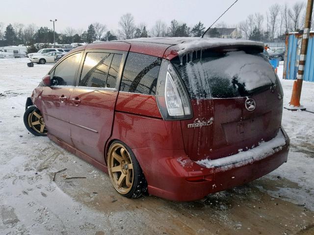 JM1CR29L380326964 - 2008 MAZDA 5 RED photo 3