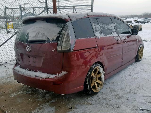 JM1CR29L380326964 - 2008 MAZDA 5 RED photo 4