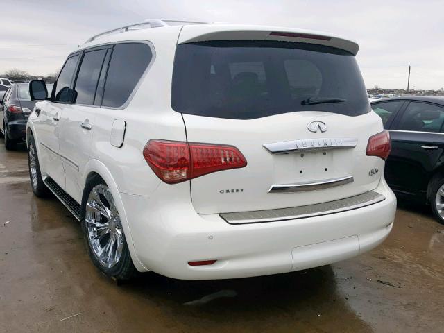 JN8AZ2NF4D9531114 - 2013 INFINITI QX56 WHITE photo 3