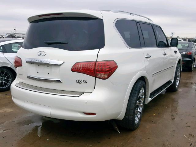 JN8AZ2NF4D9531114 - 2013 INFINITI QX56 WHITE photo 4