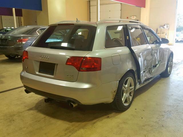 WAUKF78E07A026812 - 2007 AUDI A4 2.0T AV SILVER photo 4