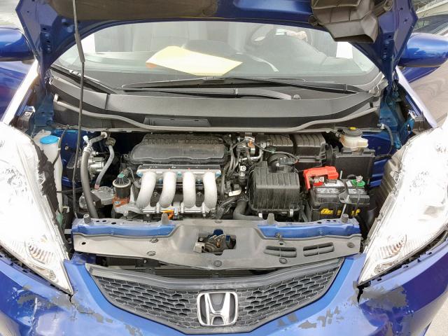 JHMGE884X9S070708 - 2009 HONDA FIT SPORT BLUE photo 7