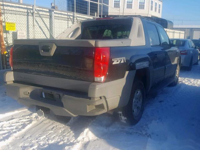 3GNEK13T52G283903 - 2002 CHEVROLET AVALANCHE BLACK photo 4