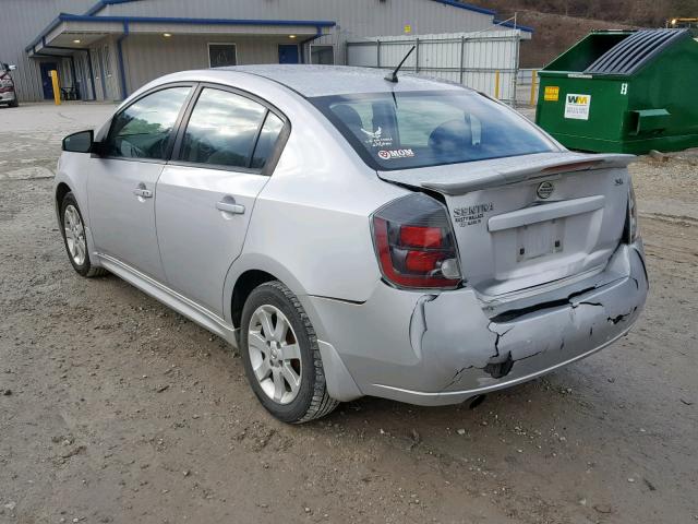 3N1AB6AP3BL614899 - 2011 NISSAN SENTRA 2.0 SILVER photo 3