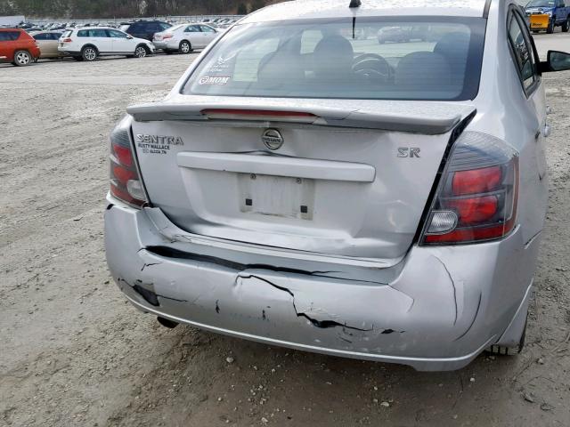 3N1AB6AP3BL614899 - 2011 NISSAN SENTRA 2.0 SILVER photo 9