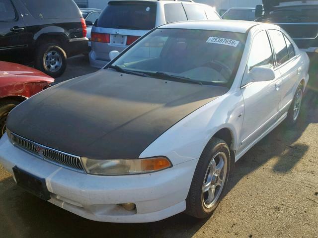 4A3AA46L6XE106845 - 1999 MITSUBISHI GALANT ES WHITE photo 2