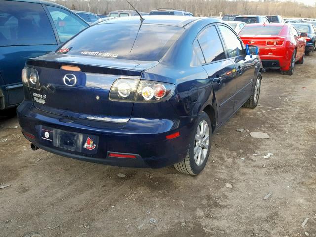 JM1BK323681167688 - 2008 MAZDA 3 S BLUE photo 4