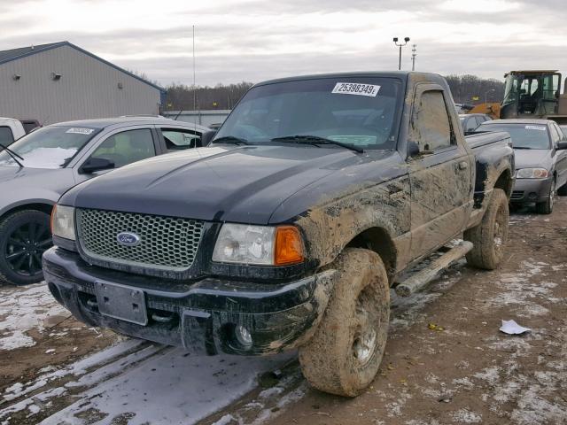 1FTYR11UX3PB09688 - 2003 FORD RANGER BLACK photo 2