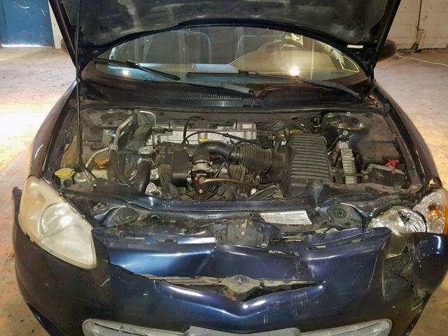 1C3EL45X52N278820 - 2002 CHRYSLER SEBRING LX BLUE photo 7