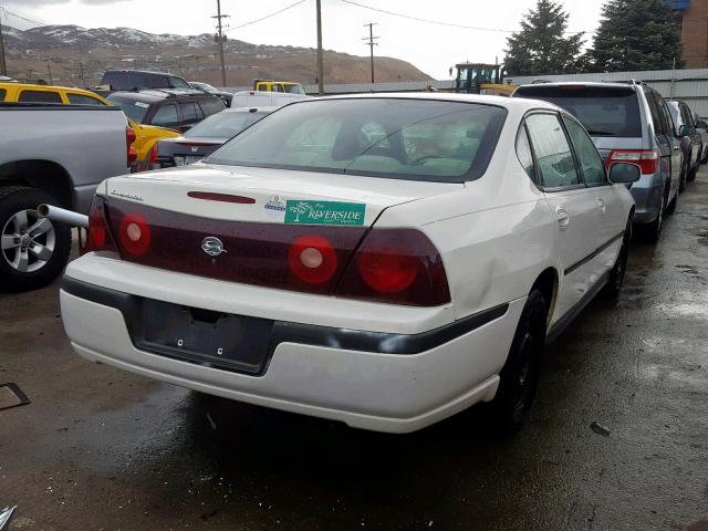 2G1WF52E429165730 - 2002 CHEVROLET IMPALA WHITE photo 4