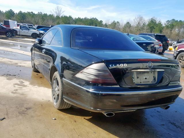 WDBPJ75J82A030865 - 2002 MERCEDES-BENZ CL 500 BLACK photo 3