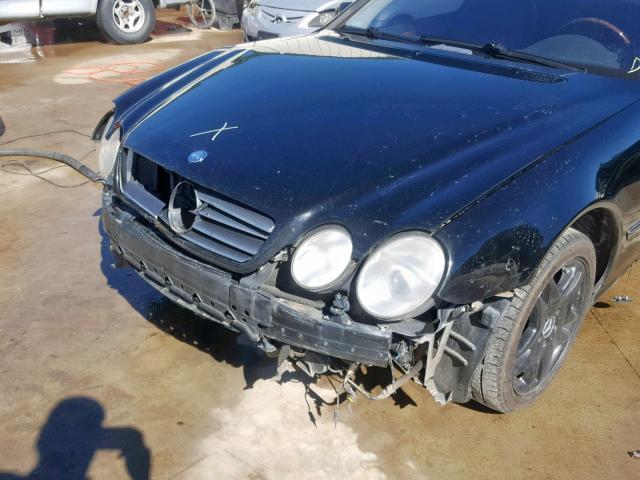 WDBPJ75J82A030865 - 2002 MERCEDES-BENZ CL 500 BLACK photo 9