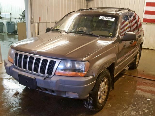 1J4GW48S4YC155309 - 2000 JEEP GRAND CHER BROWN photo 2