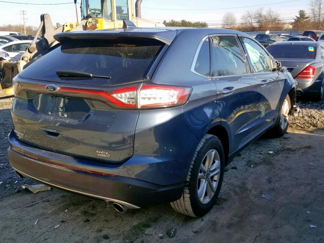 2FMPK4J98JBC45721 - 2018 FORD EDGE SEL BLUE photo 4