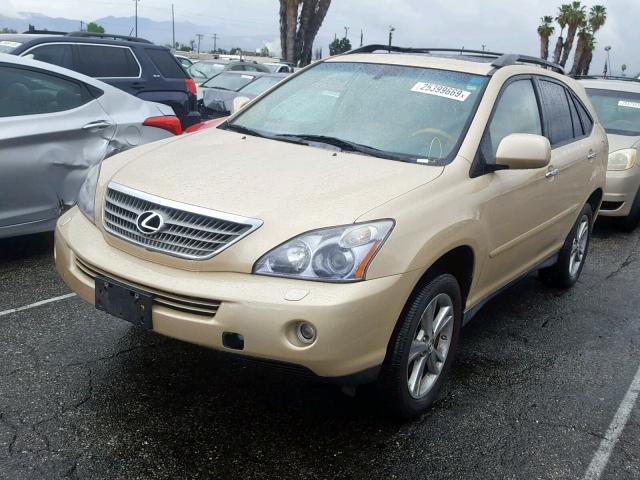 JTJGW31U182005916 - 2008 LEXUS RX 400H GOLD photo 2