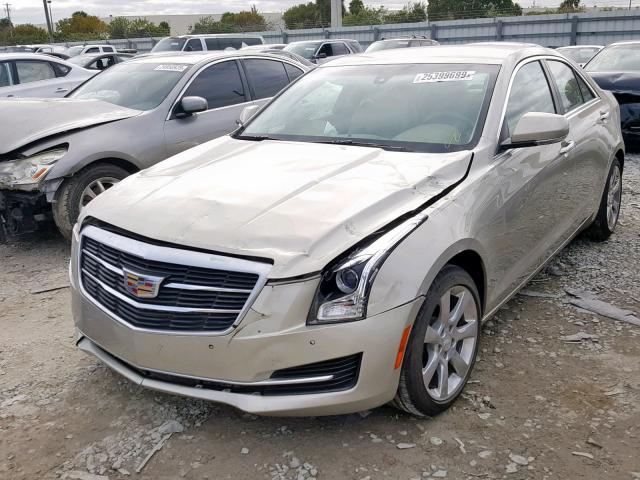 1G6AB5RX2F0107154 - 2015 CADILLAC ATS LUXURY GOLD photo 2