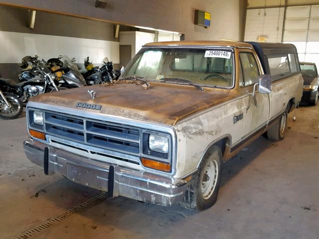 1B7HD14TXGS113292 - 1986 DODGE D-SERIES D WHITE photo 2