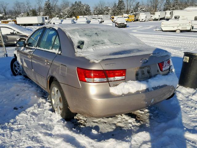 5NPET46C46H143647 - 2006 HYUNDAI SONATA GL BEIGE photo 3