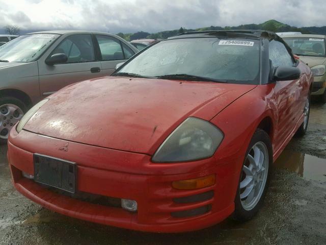 4A3AE85H81E156159 - 2001 MITSUBISHI ECLIPSE SP RED photo 2