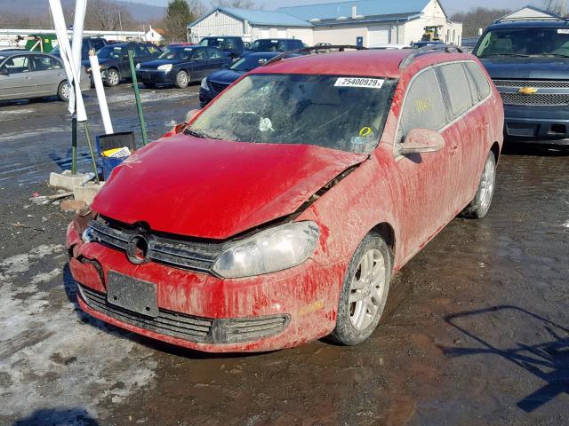 3VWPL7AJ6BM628339 - 2011 VOLKSWAGEN JETTA TDI RED photo 2