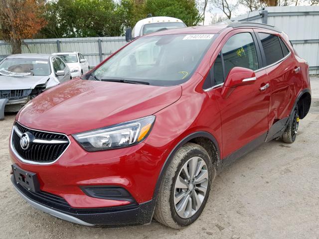 KL4CJASB4HB007459 - 2017 BUICK ENCORE PRE RED photo 2