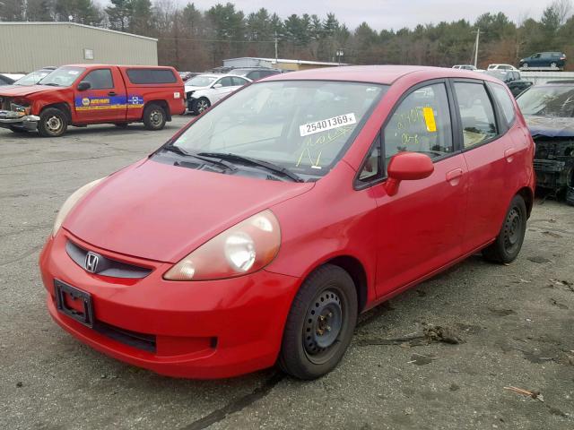 JHMGD38407S067271 - 2007 HONDA FIT RED photo 2