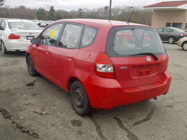 JHMGD38407S067271 - 2007 HONDA FIT RED photo 3