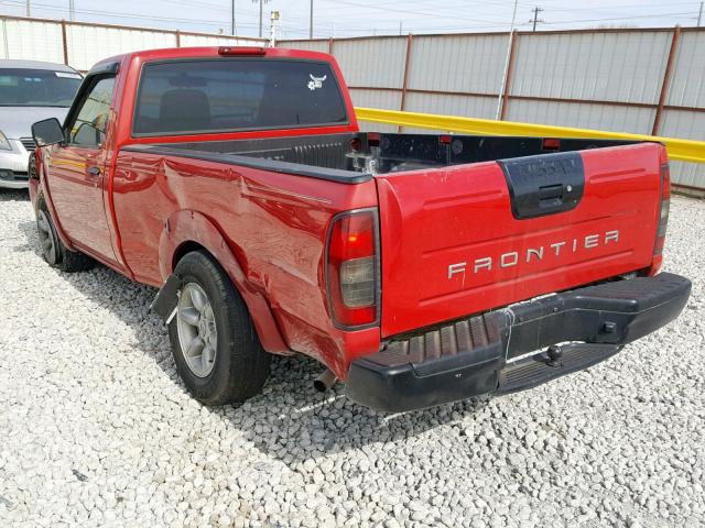 1N6DD21S21C385205 - 2001 NISSAN FRONTIER X RED photo 3