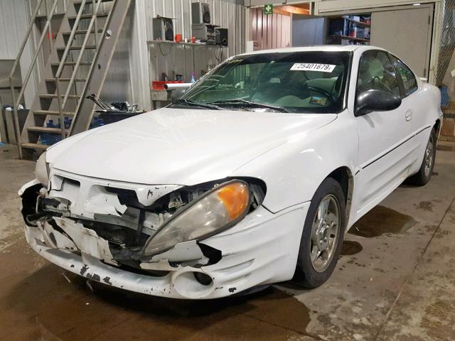 1G2NW12E74C104352 - 2004 PONTIAC GRAND AM G WHITE photo 2