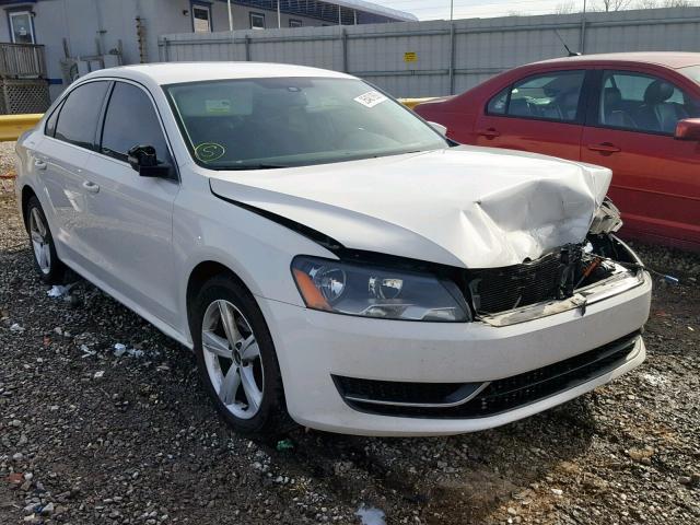 1VWBH7A31DC005079 - 2013 VOLKSWAGEN PASSAT SE WHITE photo 1