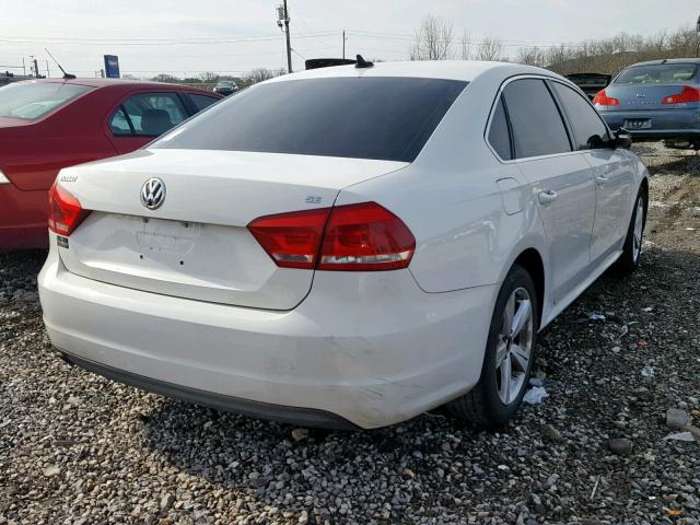 1VWBH7A31DC005079 - 2013 VOLKSWAGEN PASSAT SE WHITE photo 4