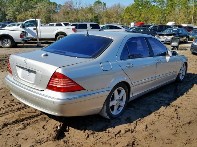 WDBNG70J25A441809 - 2005 MERCEDES-BENZ S 430 SILVER photo 4